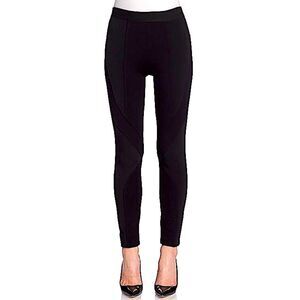 BCBGMAXAZRIA Black Kramer Contrast Ottoman Leggings Size Small